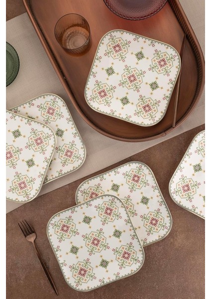 Minas 6 Parça 20 Santimetre Düz Tabak, Goblen