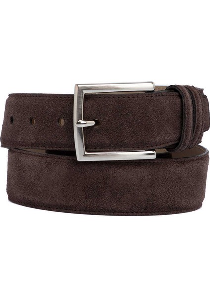 Kahve Hakiki Süet Deri Erkek Kemer - S1EK00000306-B85