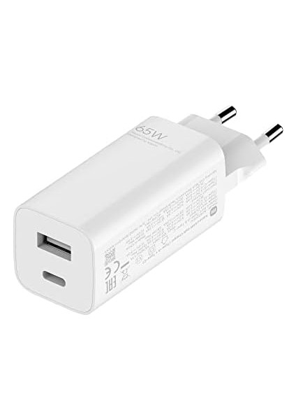 Mi 65 W Charger Usb-C + Usb-A Şarj Cihazı, Akıllı Telefon, Tablet, Dizüstü Bilgisayar Vb. Için. (65 Watt, Gan Teknolojisi, Evrensel Uyumluluk, Çoklu Korumalı Güvenlik Sistemi, Kompakt fiyatları