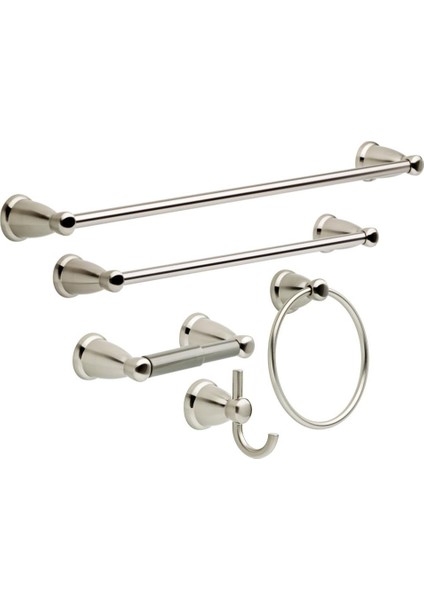 Brass Kinla Havlu Askısı Seti, 5 Parça,