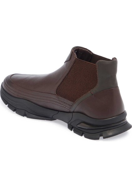 Kahve Hakiki Deri Erkek Casual Bot - E23K1BT56396-A24