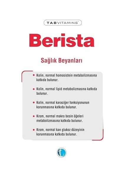 Tabvıtamıns Berista 60 Bitkisel Kapsül Lipozomal Berberin