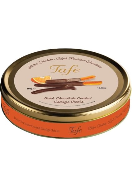 Tafe Bitter Çikolata Kaplı Portakal Çubukları 300 gr Teneke Kutu modelleri
