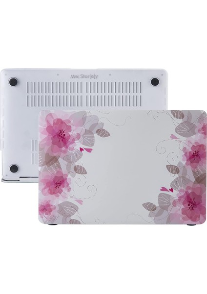 MacBook Pro Kılıf 13 Inç FLOWER06NL (Eski Hdmı'li Model 2012-2015) A1425 A1502 ile Uyumlu Pembe