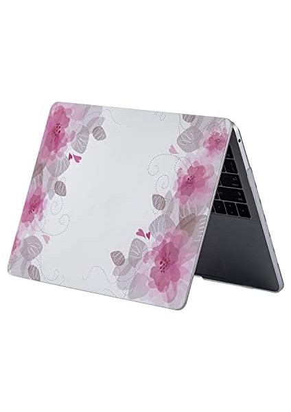 MacBook Pro Kılıf 13 Inç FLOWER06NL (Eski Hdmı'li Model 2012-2015) A1425 A1502 ile Uyumlu Pembe modelleri