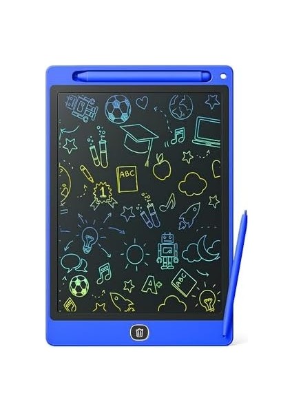 10 Inç Renkli LCD Yazı Tableti - Mavi - Çocuklar Için Eğitici Çizim Tableti, Kalemli Silinebilir Ekran, Kağıt Tasarruflu Taşınabilir Not Defteri (3+ Yaş) fiyatları