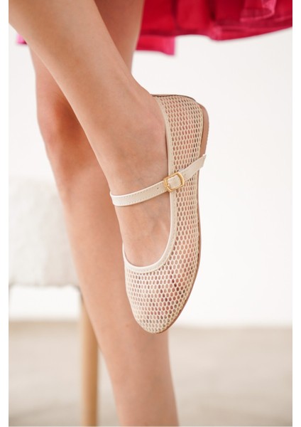 Netta File Kemer Detaylı Kadın Günlük Babet