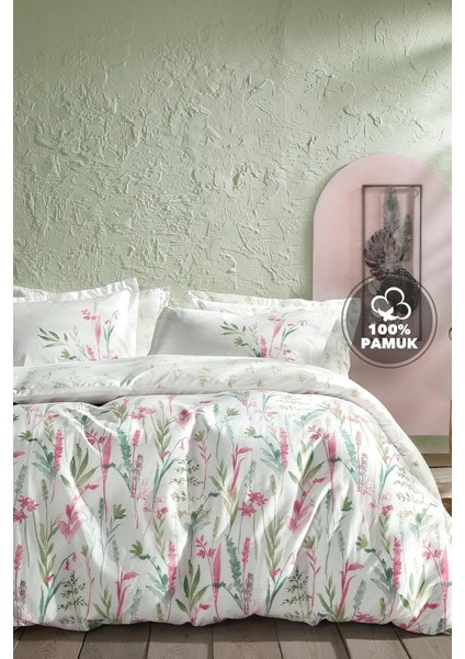 Hana Ranforce Çift Kişilik Nevresim Takımı Pembe