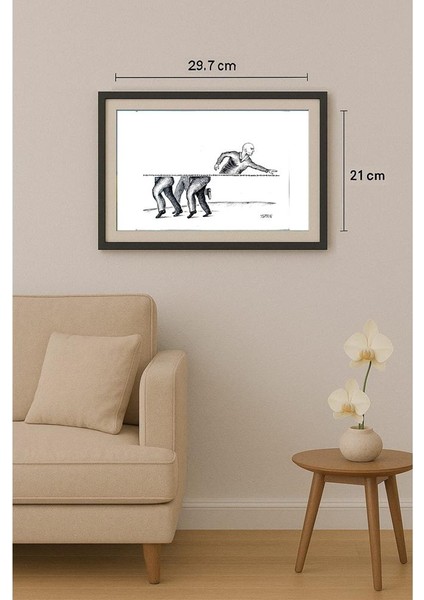 Cristian Topan 29X21CM Orijinal Karikatür Tablo fiyatları