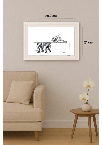 Cristian Topan 29X21CM Orijinal Karikatür Tablo indirimleri