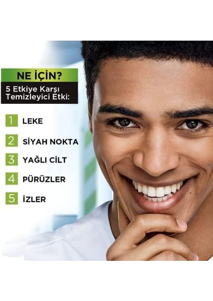 L'oréal Parıs Men Expert Pure Charcoal Cilt Problemlerine Karşı Savaşan Yüz Yıkama Jeli 100 ml