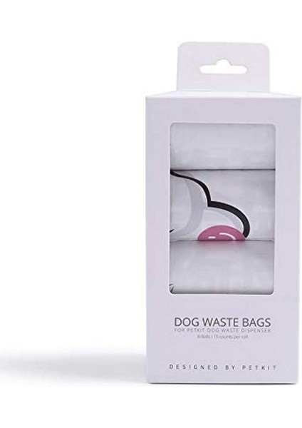 Petkit Köpek Atık Plastik Torba Ruloları (8'li Paket) (Tek Boyut) (Beyaz)