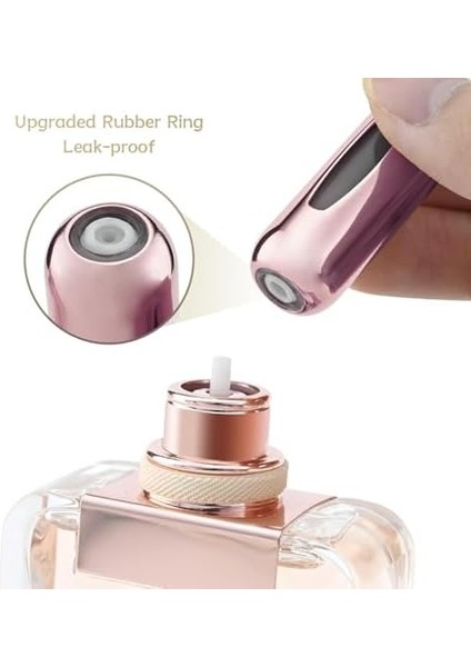 Kyrotech 4 Adet Taşınabilir Mini Parfüm Atomizer Şişesi – 5 ml Yeniden Doldurulabilir Seyahat Parfüm Spreyi, Kompakt ve Sızdırmaz Tasarım