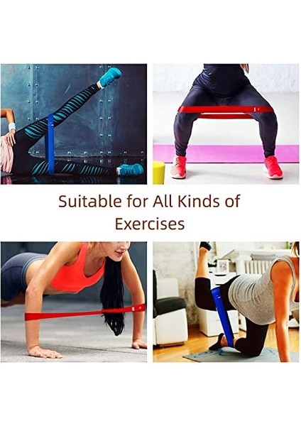 Egzersiz Için Direnç Döngüsü Egzersiz Bantları Kadınlar ve Erkekler Için Elastik Egzersiz Bandı Ev Spor Salonu Yoga Germe Kuvvet Antrenmanı Egzersiz Ekipmanları Temel Fitness Aksesuarları, 5'li Set fiyatları