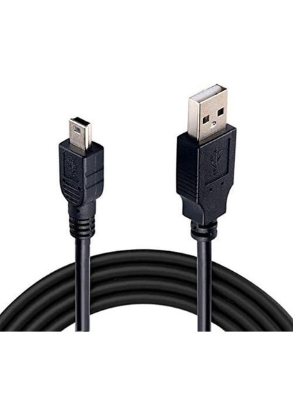 4575 Mini USB To USB Data Şarj Kablosu, Siyah