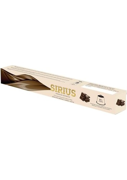 Sirius Premium Çikolata Aromalı Kapsül Kahve (Nespresso Uyumlu) - 10 Adet