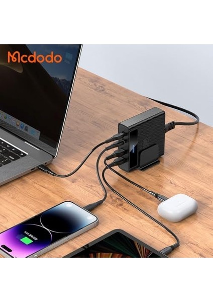 CH-1802 100W 2xusb 2xtype-C Girişli Powigan Hızlı Şarj Cihazı Istasyonu Siyah modelleri