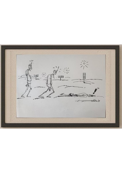 Willehi 43X30CM Orijinal Karikatür Tablo