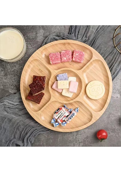 360° Dönebilen 34 cm Bambu Ahşap Pizza, Peynirebilen ve Sunum Tepsisi – Çok Amaçlı Döner Servis Tahtası, Çerezlik & Sunumluk, Şık ve Dayanıklı Ahşap Sunum Ürünü (Bölmeli) modelleri