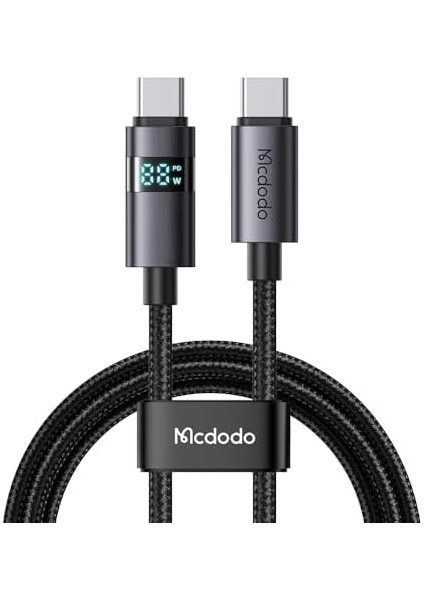 CA-5610 Usb-C To Usb-C 100W Kablo Yatay LED Ekranli Siyah modelleri