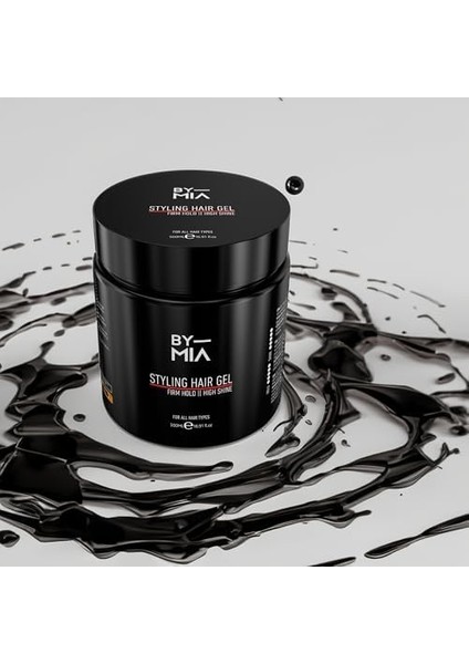 By Mıa Saç Şekillendirici Jöle 500ML | Güçlü Tutuş | Yüksek Parlaklık, Islak Görünüm Saç Jölesi | Ultra Tutuş