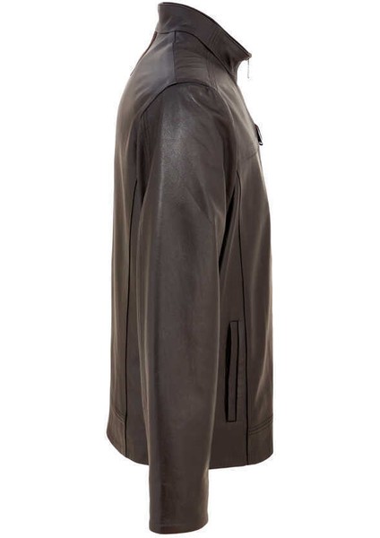 Kahve Hakiki Deri Erkek Hakiki Deri Mont - E22BDM310388-Q3I