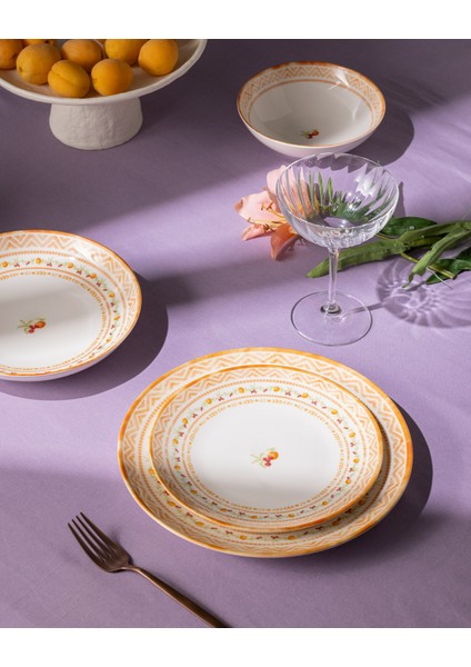 Carmen 6 Kişilik 24 Parça Yemek Takımı - Turuncu fiyatları