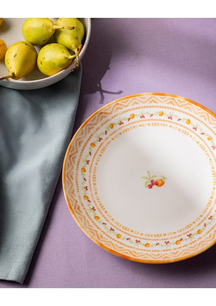 Carmen 6 Kişilik 24 Parça Yemek Takımı - Turuncu