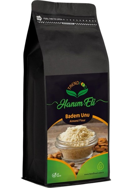Trend Food Ince Öğütülmüş Badem Unu, 1 KG,%100 Doğal, Glutensiz, Düşük Karbonhidratlı – Keto, Paleo ve Vegan Beslenme Için Mükemmel – Pişirme ve Pişirme Için Ideal