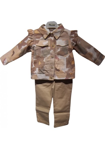 KAMUFLAJ DESENLİ CEKETLİ KIZ TAKIM fırsatları