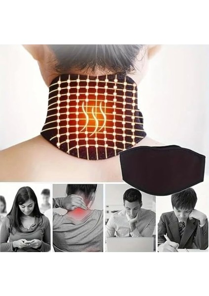 Termal Manyetik Boyun Isıtıcı Bandı, Siyah, Isı Terapisi