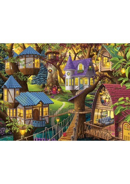 1500P Puz Ağaçlarda Alacakaranlık Yapboz