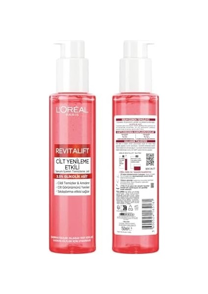 L'oréal Parıs Revitalift Cilt Yenileme Etkili Temizleme Jeli 150ML - Glikolik Asit fiyatları