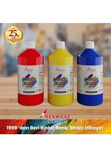 Rose Kırmızı, Mavi, Sarı Akrilik 3'lü Set 3X1000 gr fiyatları