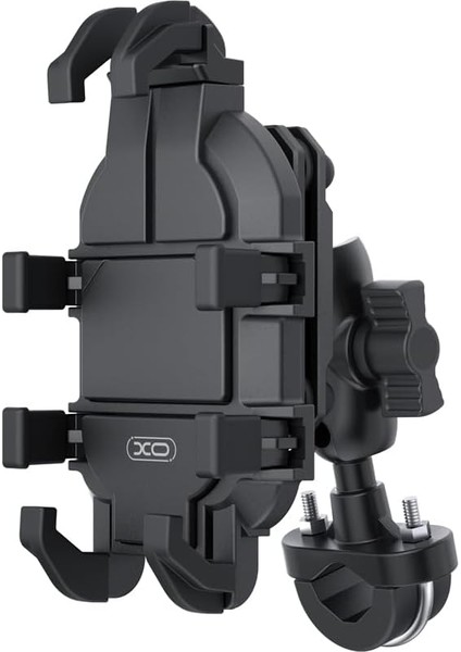 Titreşim Önleyici Gidon Telefon Tutucu C149 | 4.7-6.9" Uyumlu | Ayarlanabilir Kelepçe Mekanizması | Dayanıklı Abs & Paslanmaz Çelik Yapı | Motosiklet & Bisiklet Kullanımı Için | 340GR | Siyah