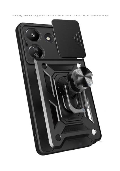 13C Uyumlu Kamera Korumalı Sürgülü Yüzüklü Tank Kılıf (Siyah) modelleri