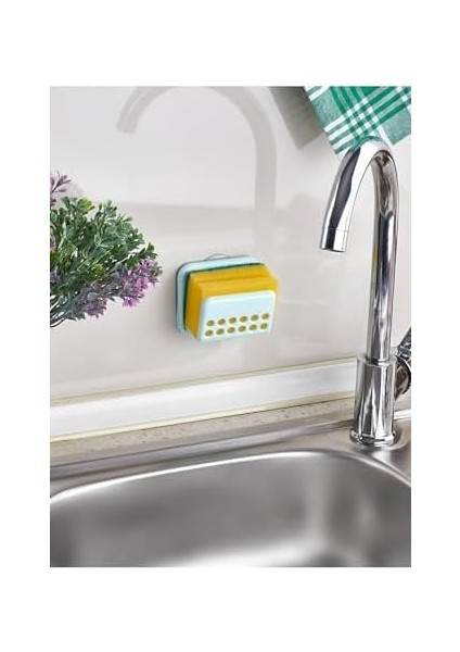 Seahome Süper Sünger Matik - Bulaşık Süngeri Sünger Askısı - Vantuzlu Sünger Matik ISG-128