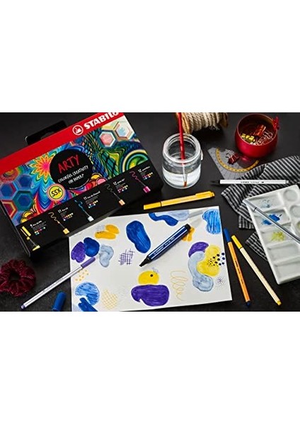 Arty Set - Point 88 & Pen 68 - Keçe Uçlu ve Keçe Uçlu - 68'li Paket - Çeşitli Renkler fiyatları