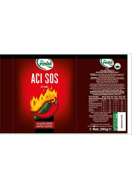 Pınar Acı Sos 295 gr fiyatları