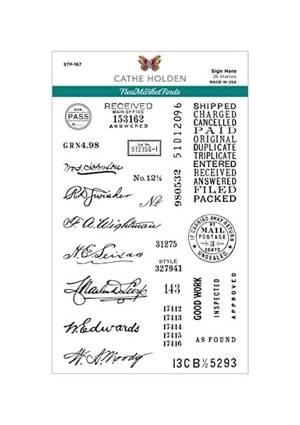 Sign Here By Cathe Holden Şeffaf Damga Seti modelleri