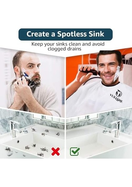 Kişisel Bakım Paketi Sakal ve Saç Örtüsü, Renkli Önlük, Berber Önlüğü, Çok Amaçlı Yıkanabilir Temizlenir Tela Kumaş Unisex