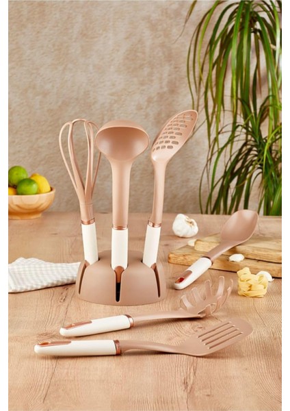 Ahmet 6 Parça Lüks Servis Seti, Bakır, Kumsal