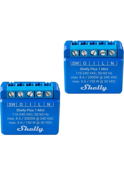 1 Mini | Wi-Fi ve Akıllı Şalter Rölesi, 1 Kanal 8 A | Ev Otomasyonu | ve ile Uyumlu | Ios Uygulaması | Hub Gerektirmez | Kuru Kontaklar (2 Paket)