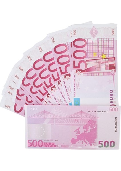 Konsol 300 Adet 500 Euro Sahte Geçersiz Düğün Parti Şaka Malzemesi PP191211