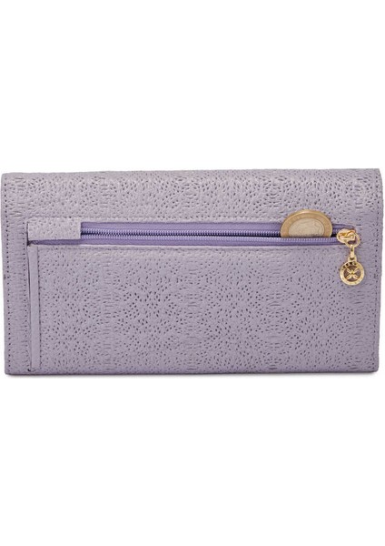 Lila Hakiki Deri Kadın Cüzdan - S1CB00005787-P5M