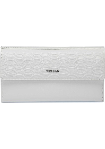 Beyaz Hakiki Deri Kadın Cüzdan - S1CB00005793-L80
