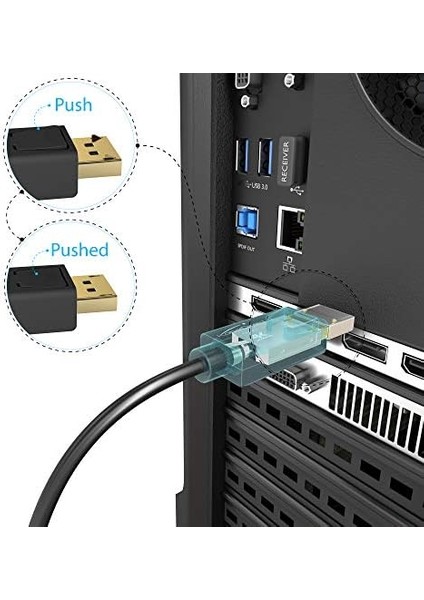 – Mini Displayport/mini-Dp (Thunderbolt)/displayport Kablosu – 2m (4K/60Hz ile UHD Çözünürlük, Sürüm 1.2, Bilgisayar ve Mac Için, Kilitlemeli Dp Fişi, Siyah) modelleri
