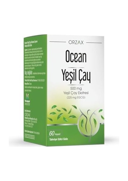 Orzax Ocean Green Tea 500 Mg 60 Kapsül