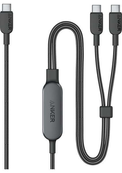 2-In-1 Usb-C To Usb-C 140 W Kablo A8895, Siyah