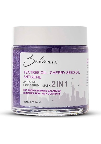Soho N.y.c. Vegan Anti Acne -Sebum Dengeleyici Durulanmayan Maske Etkili Serum 100 ml